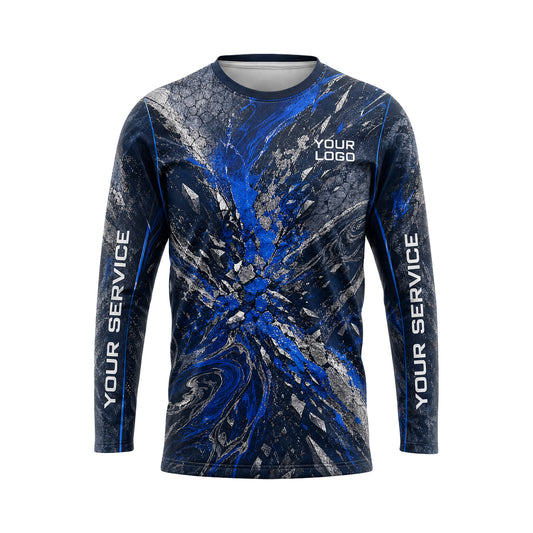 RFN005 - Custom Roofing Shirt - Royal - front