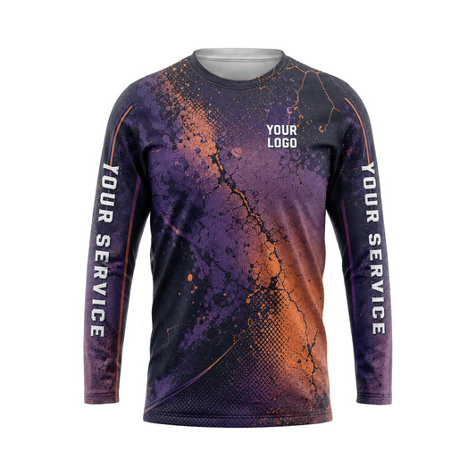 RFN007 - Custom Roofing Shirt - Sunsetpurple - front
