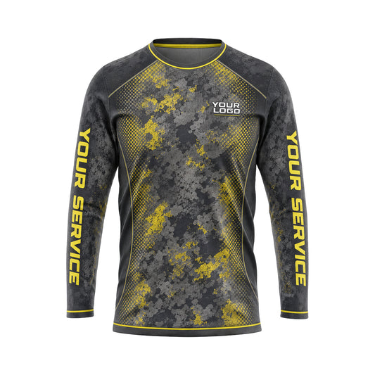 RFN008 - Custom Roofing Shirt - Hivis - front