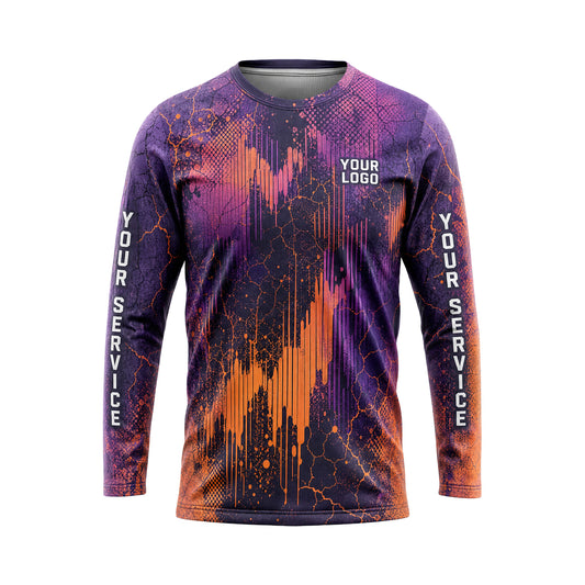 RFN011 - Custom Roofing Shirt - Sunsetpurple - front
