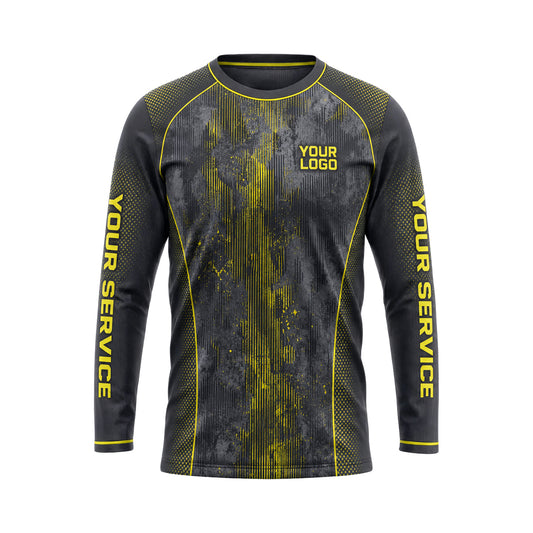 RFN012 - Custom Roofing Shirt - Hivis - front
