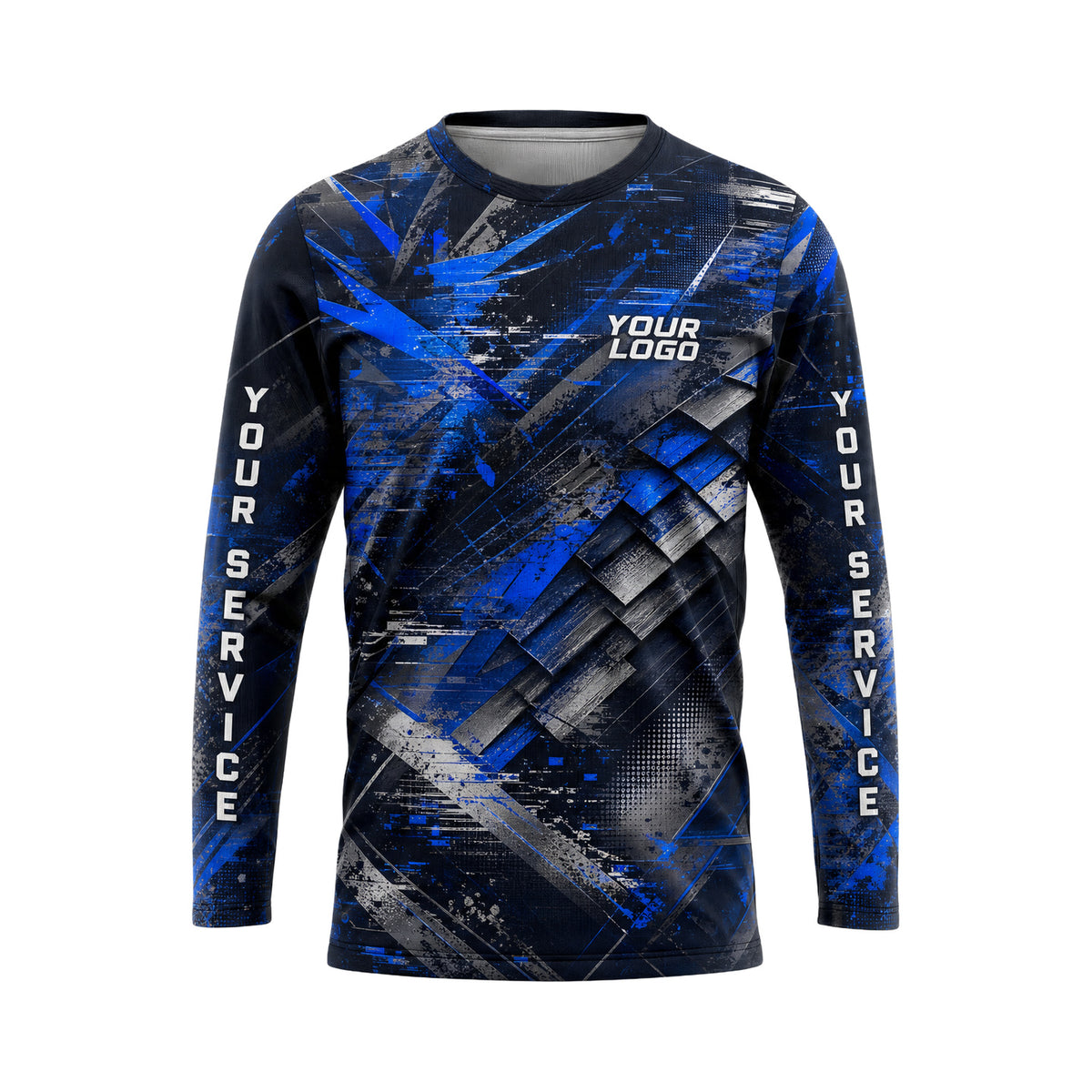 RFN017 - Custom Roofing Shirt - Royal - front