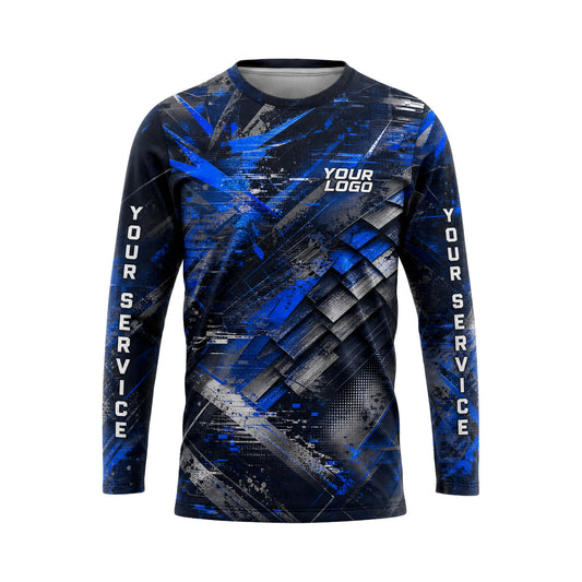 RFN017 - Custom Roofing Shirt - Royal - front