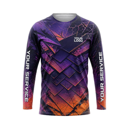 RFN018 - Custom Roofing Shirt - Sunsetpurple - front