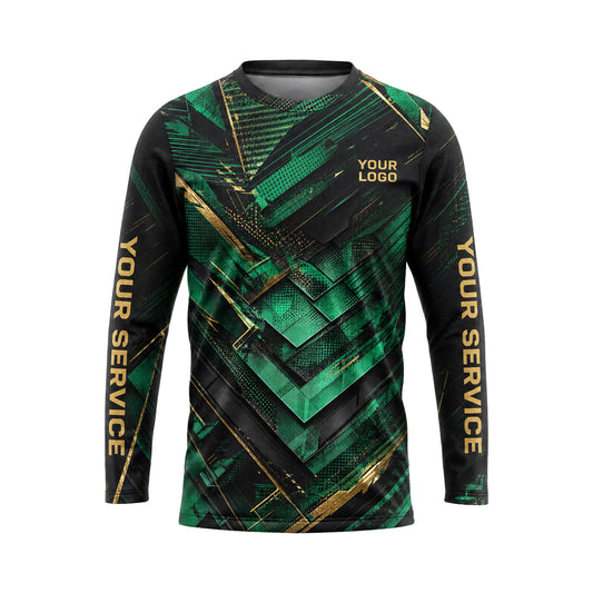 RFN022 - Custom Roofing Shirt - Emerald - front