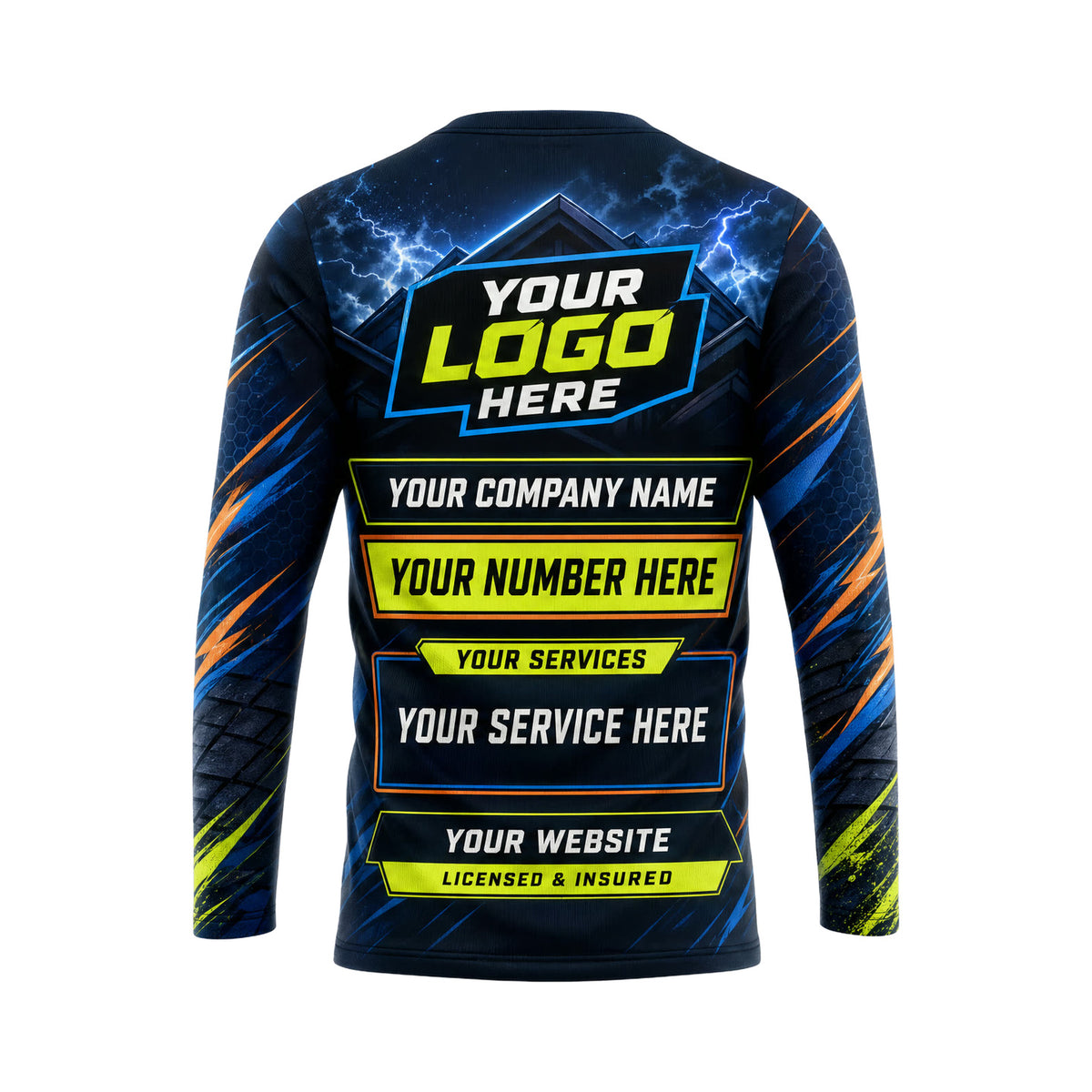 RFN029 - Custom Roofing Shirt - No Tools Abstract Service Poster - back