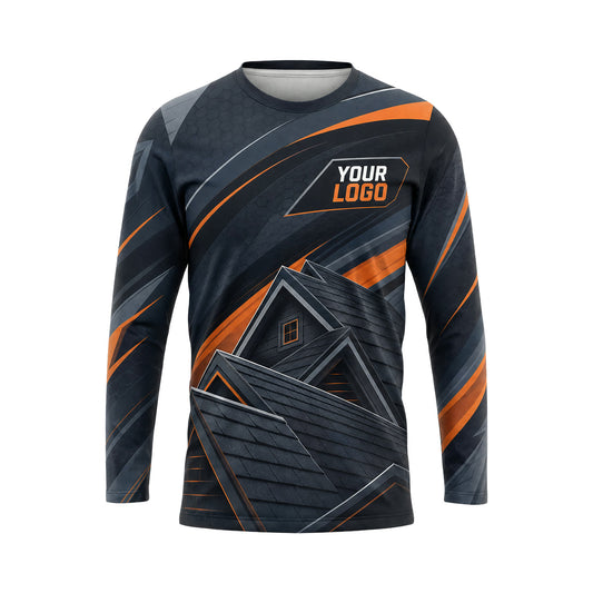 RFN036 - Custom Roofing Shirt - Geometric Theme Arcs - front