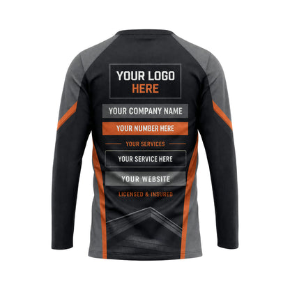 RFN038 - Custom Roofing Shirt - Raglan Team Cut - back