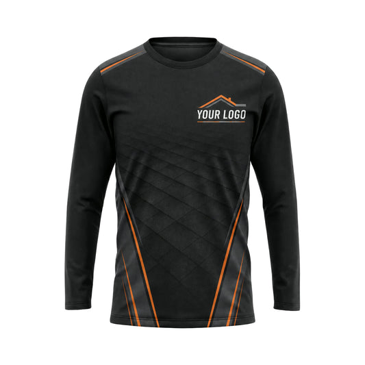 RFN039 - Custom Roofing Shirt - Thin Speed Stripe - front