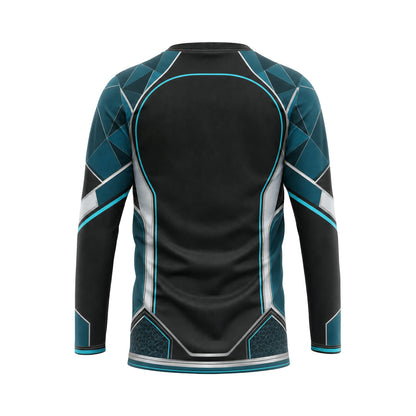 Midnight Teal Edge custom team jersey SJS001 - back
