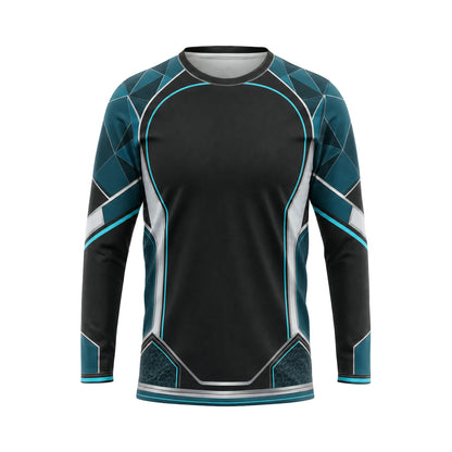 Midnight Teal Edge custom team jersey SJS001 - front