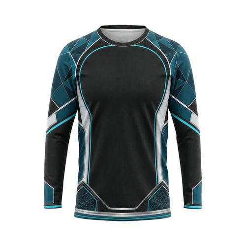Midnight Teal Edge custom team jersey SJS001 - front