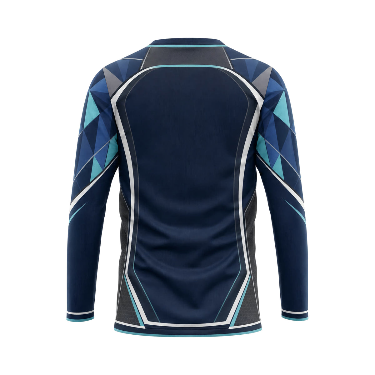 Navy Aqua Prism custom team jersey SJS005 - back