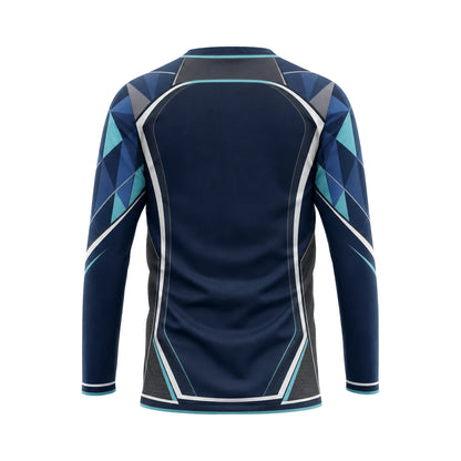 Navy Aqua Prism custom team jersey SJS005 - back