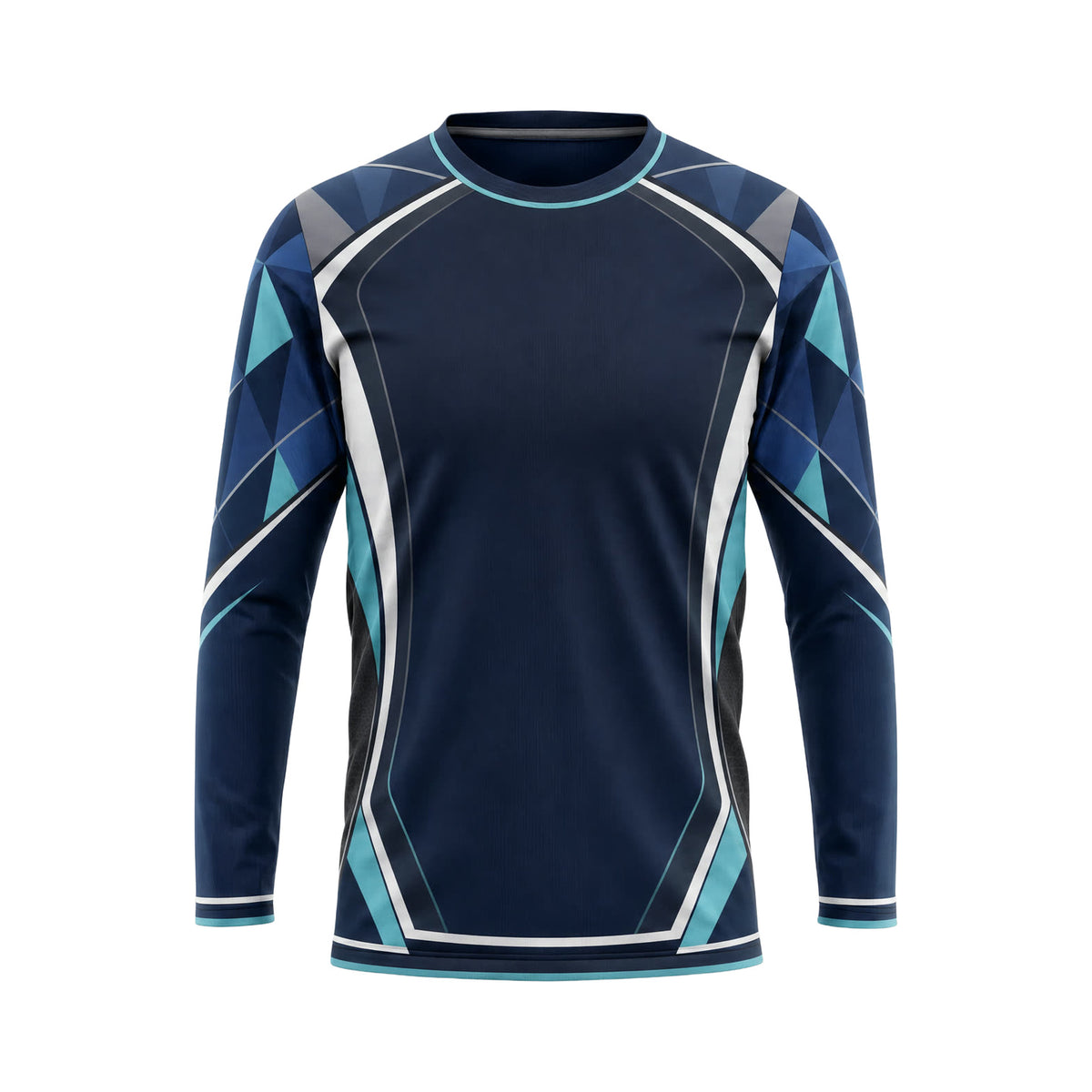 Navy Aqua Prism custom team jersey SJS005 - front