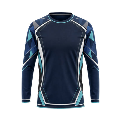 Navy Aqua Prism custom team jersey SJS005 - front