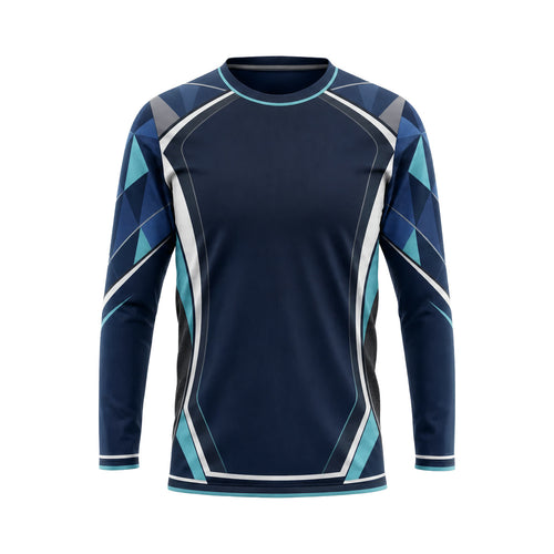Navy Aqua Prism custom team jersey SJS005 - front