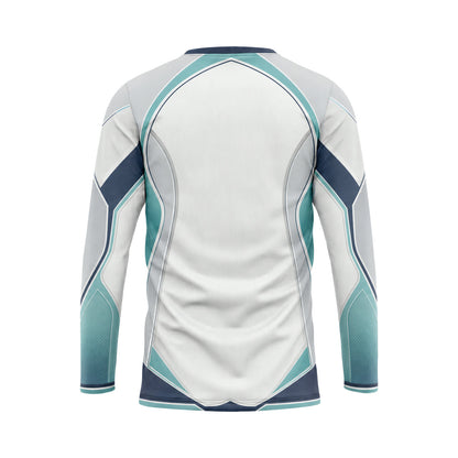 Ice Teal Sweep custom team jersey SJS018 - back