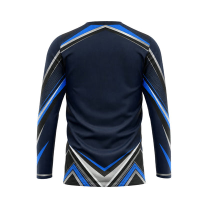 Navy Cobalt Armor custom team jersey SJS021 - back