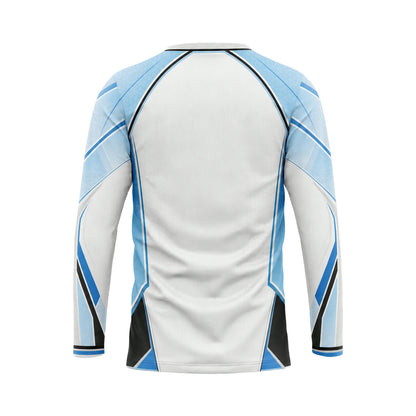 Frost Blue Line custom team jersey SJS026 - back