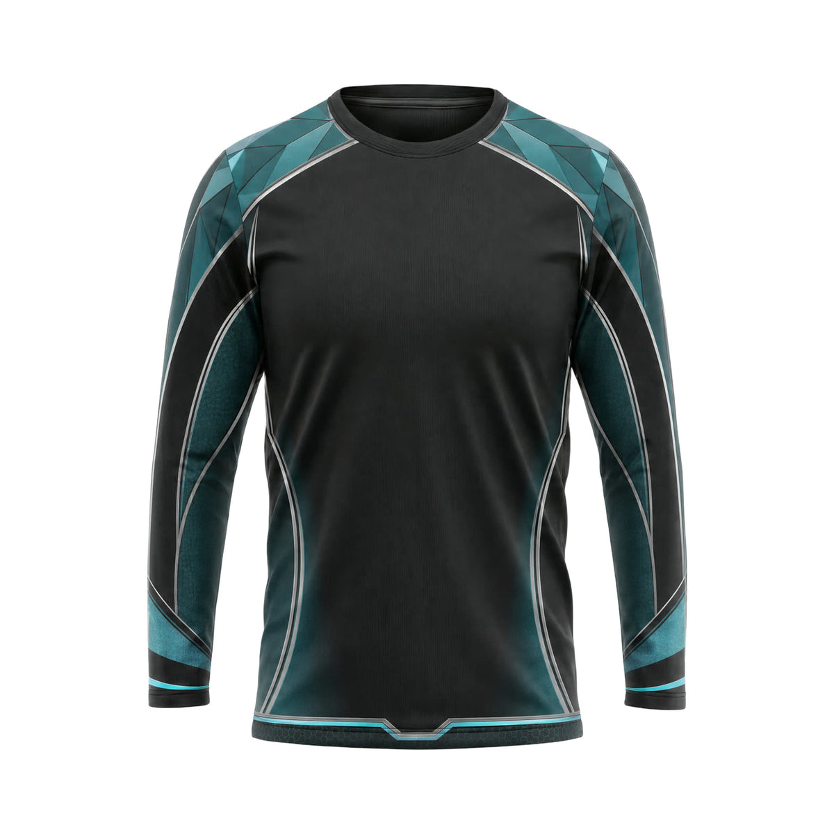 Black Teal Edge custom team jersey SJS034 - front
