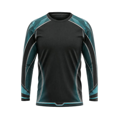 Black Teal Edge custom team jersey SJS034 - front