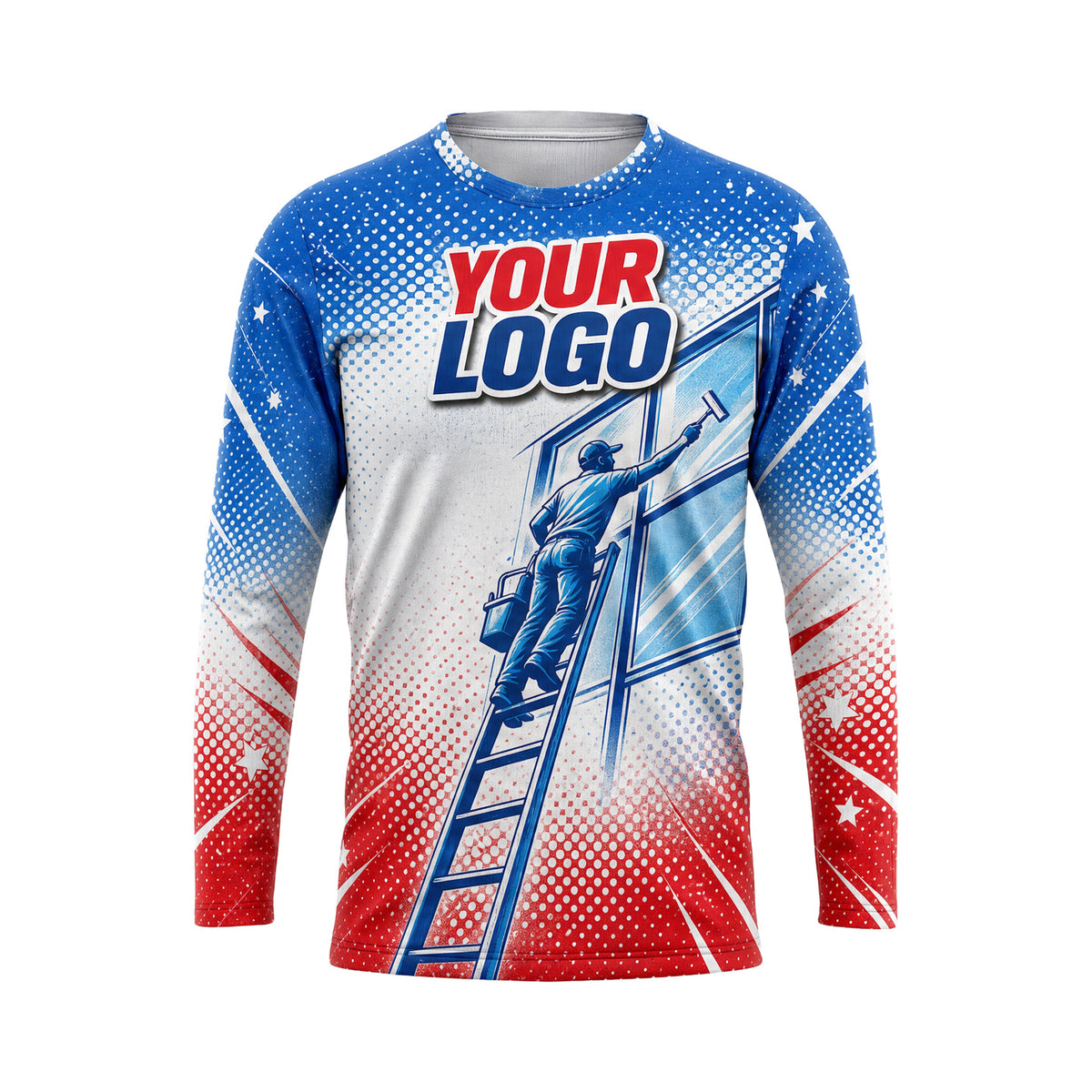 WCN008 - Custom Window Cleaning Shirt - Win007 - front