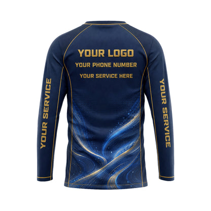 Sapphire Gold Vortex abstract print shirt PWABSV0003 - back