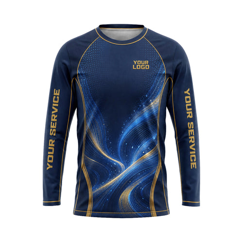 Sapphire Gold Vortex abstract print shirt PWABSV0003 - front