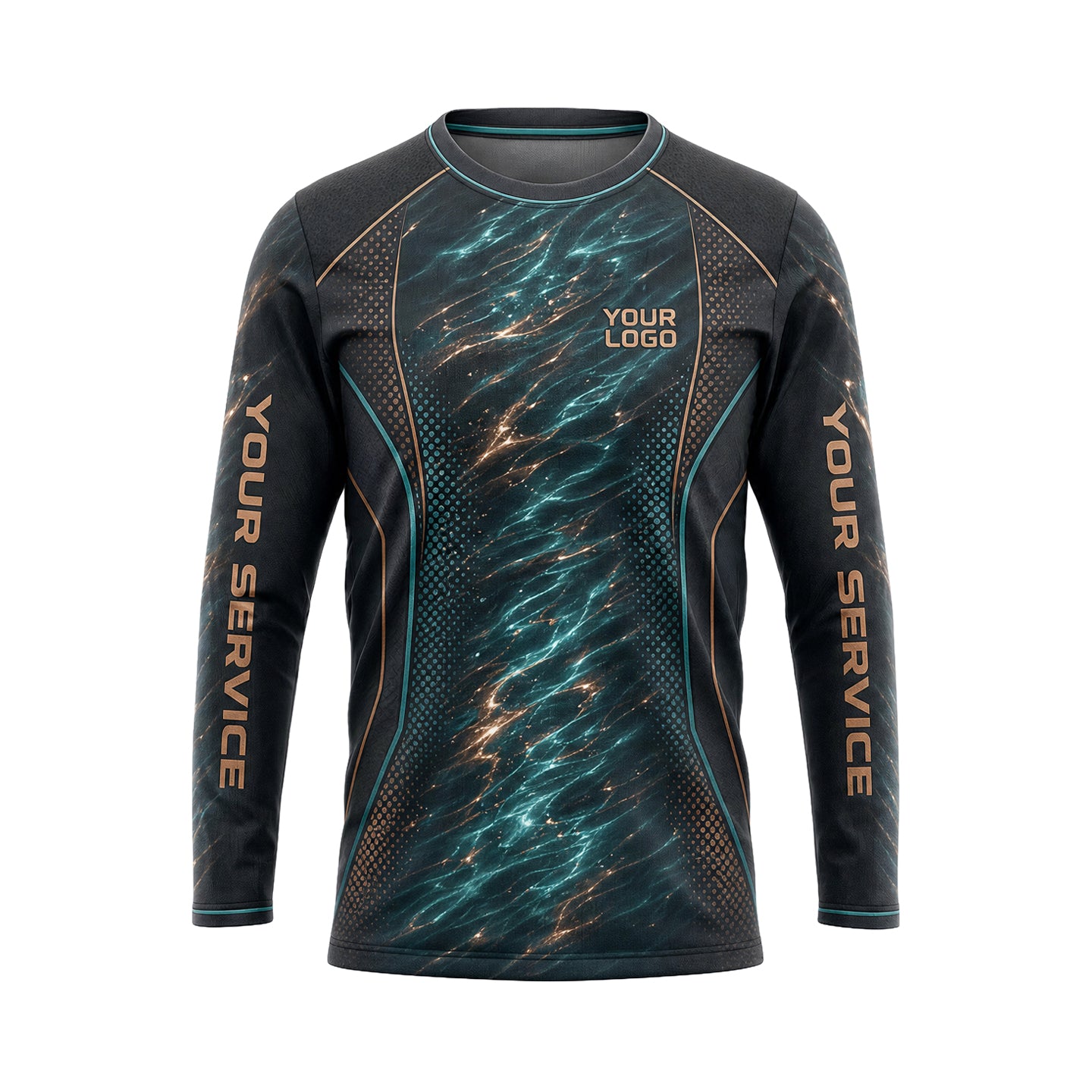 Teal Ember Galaxy abstract print shirt PWABSV0006 - front