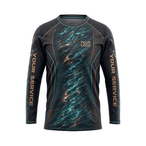 Teal Ember Galaxy abstract print shirt PWABSV0006 - front