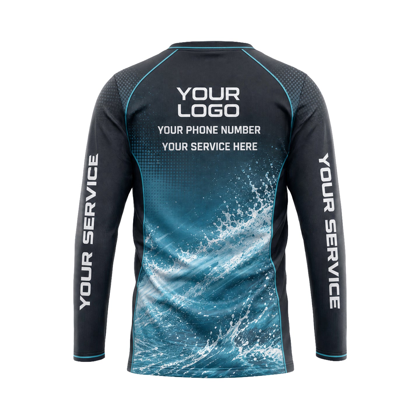 Ocean Break Surge abstract print shirt PWABSV0008 - back