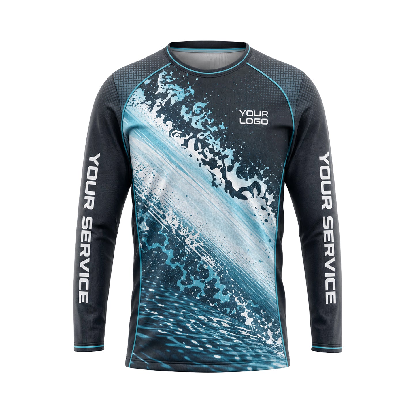 Ocean Break Surge abstract print shirt PWABSV0008 - front