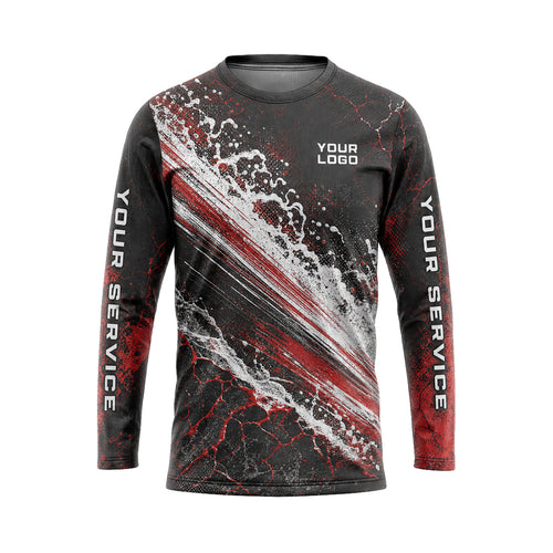 Crimson Fracture Blast abstract print shirt PWABSV0009 - front