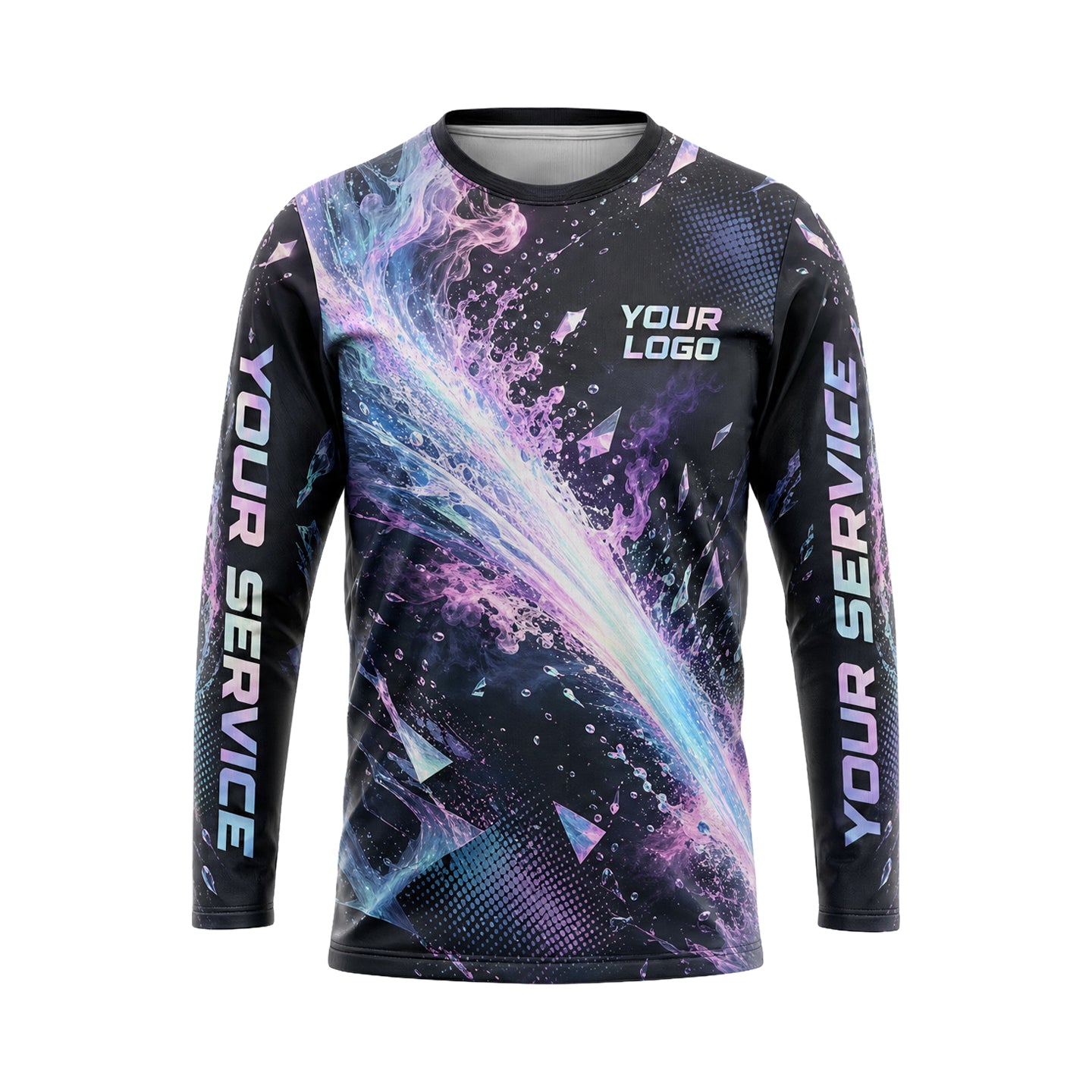 Cosmic Iridescent Nebula abstract print shirt PWABSV0010 - front