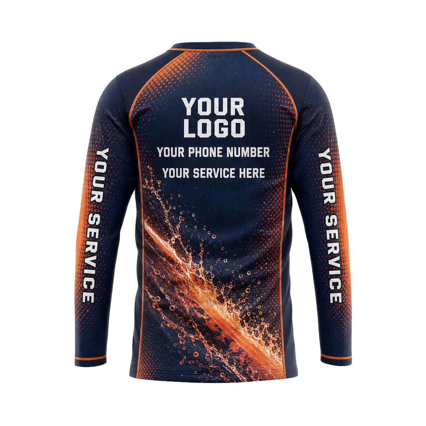 Ember Tide Streak abstract print shirt PWABSV0011 - back