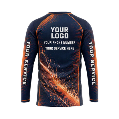 Ember Tide Streak abstract print shirt PWABSV0011 - back