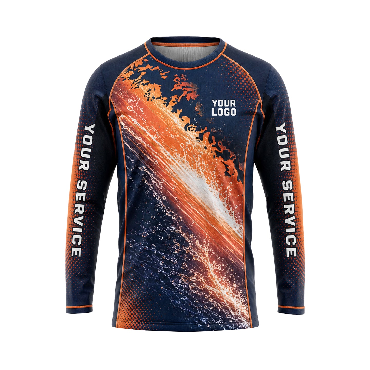 Ember Tide Streak abstract print shirt PWABSV0011 - front