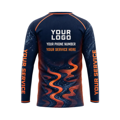 Ember Lava River abstract print shirt PWABSV0014 - back