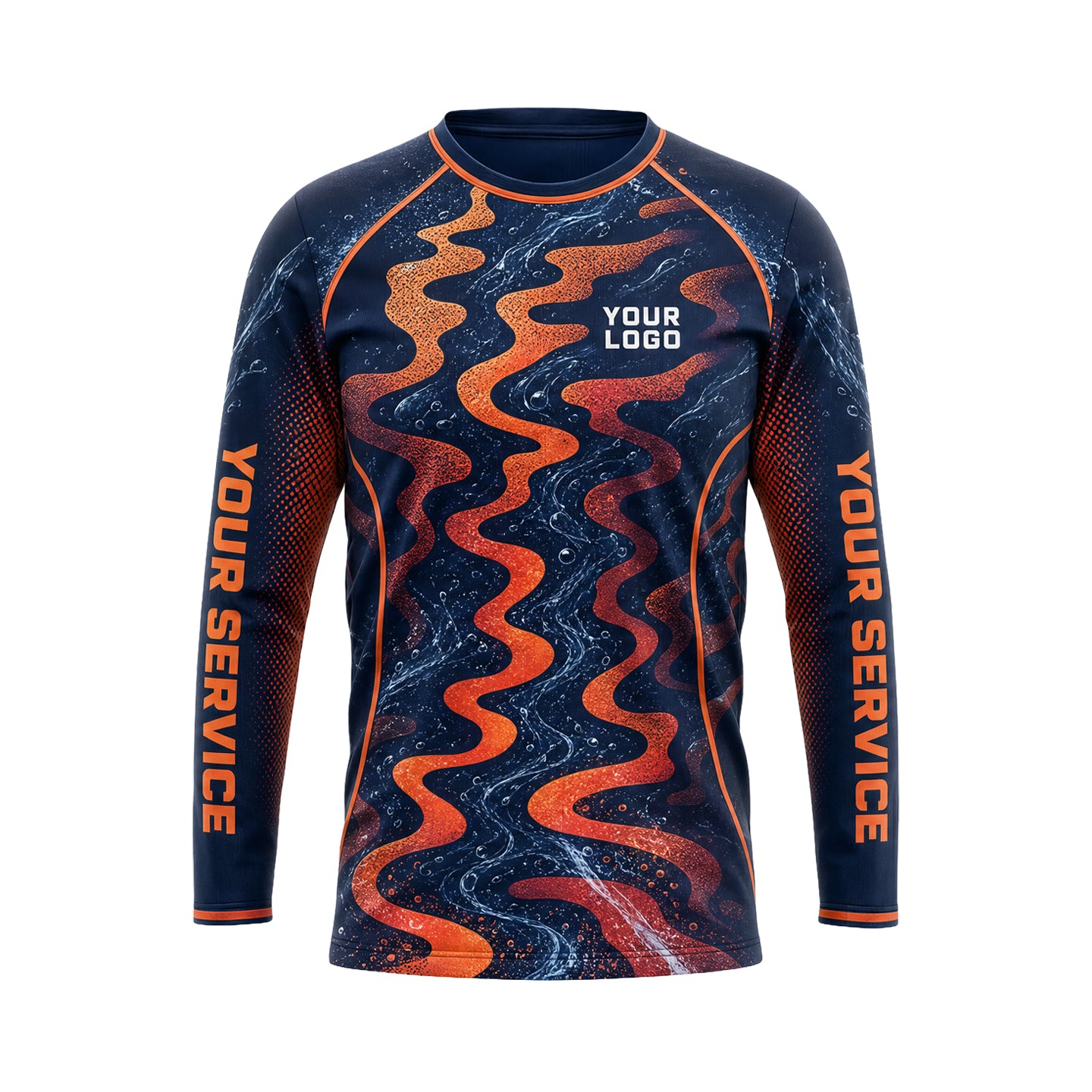 Ember Lava River abstract print shirt PWABSV0014 - front