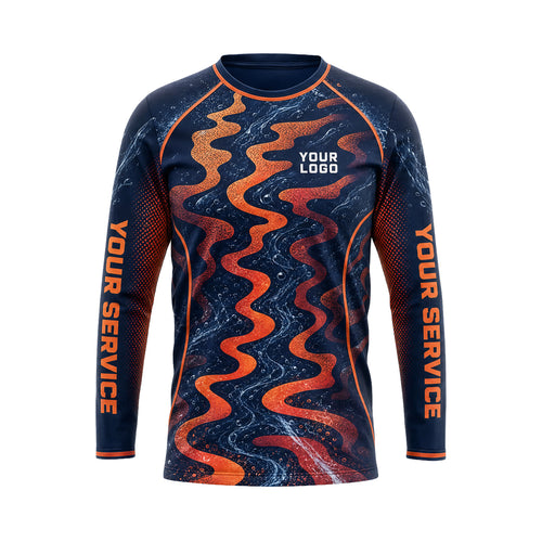 Ember Lava River abstract print shirt PWABSV0014 - front