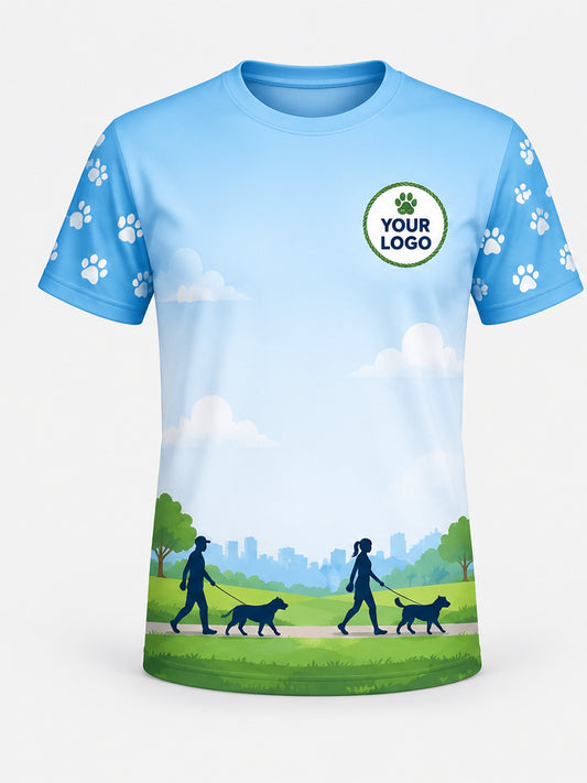 PDW003 - Custom Pet Care Shirt - Sky Park Walk - front