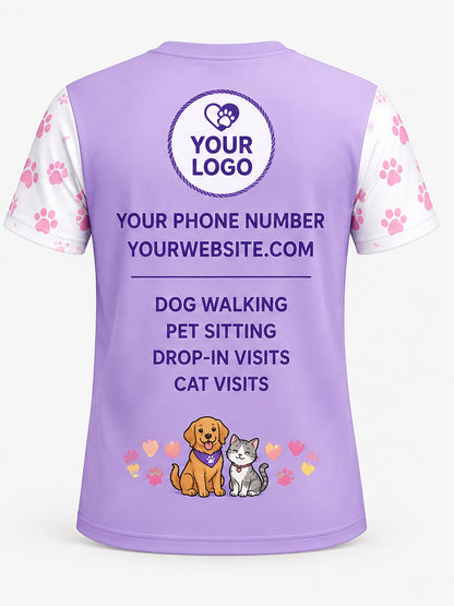 PDW008 - Custom Pet Care Shirt - Dog and Cat Buddies - back