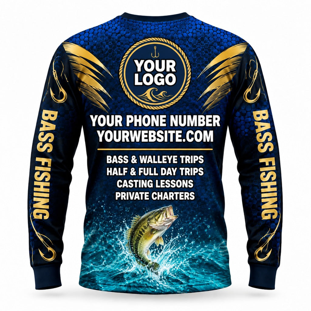 FG005 - Custom Fishing Guide Shirt - Tailored Tides - back