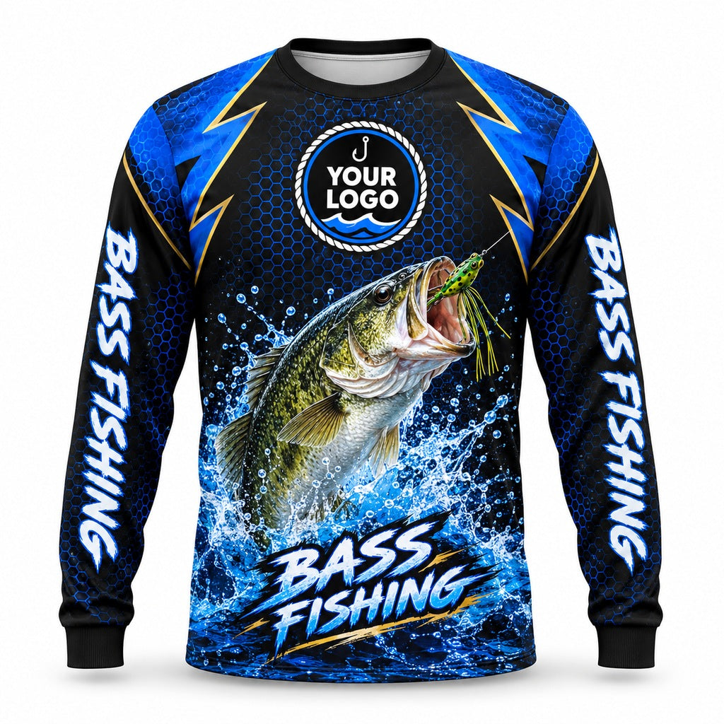 FG010 - Custom Fishing Guide Shirt - Hooked Jump - front