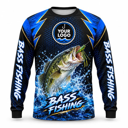 FG010 - Custom Fishing Guide Shirt - Hooked Jump - front