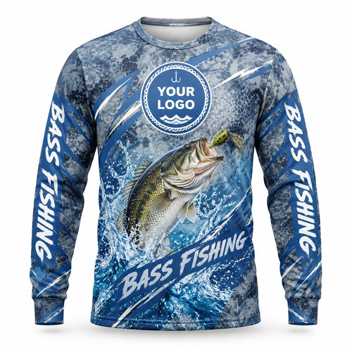 FG021 - Custom Fishing Guide Shirt - Steel Blue Skin - front