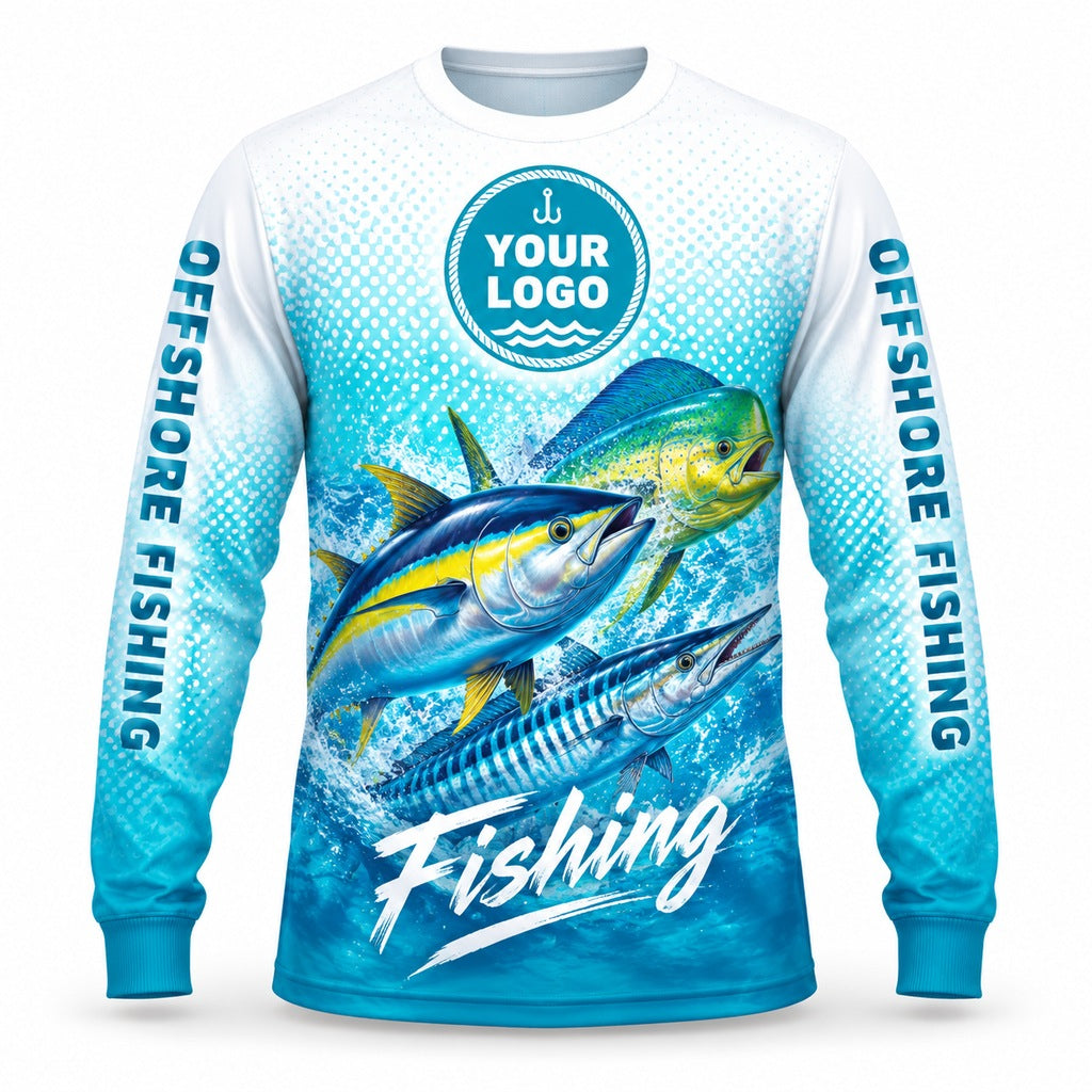 FG044 - Custom Fishing Guide Shirt - Offshore Tropical - front
