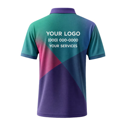 Jewel Geometric Blocks custom polo shirt FS27 - back