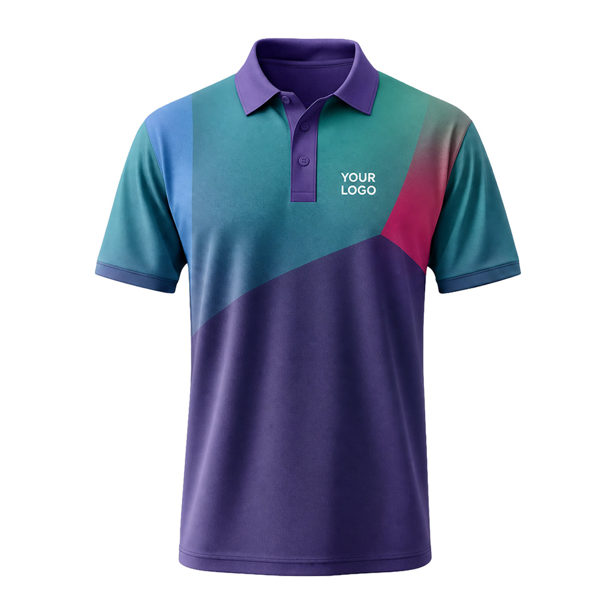Jewel Geometric Blocks custom polo shirt FS27 - front